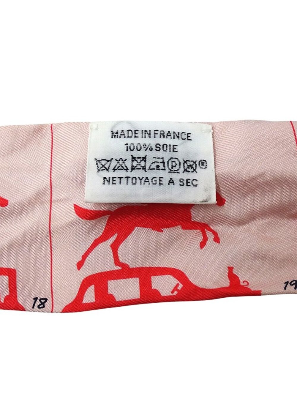 Hermes Scarf Twilly Silk Pink Horse Car - Picture 5 of 9